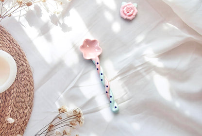 'Daisy' Ceramic Spoon, Pink