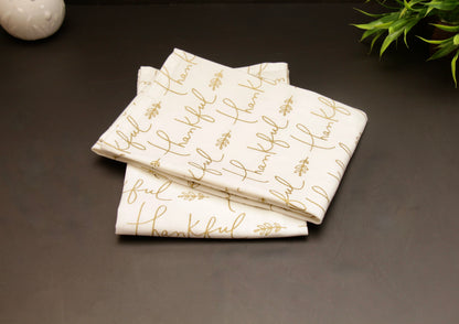 'Thankful' Printed Kitchen Towels, Set of 2