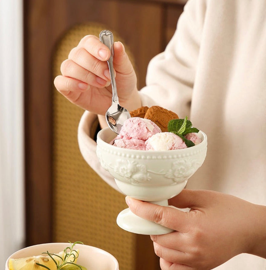 'Bridget' Ceramic Pastel Ice Cream Bowls | Set of 3