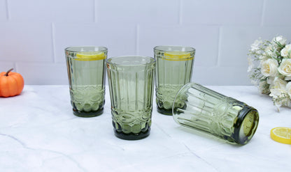 'Brooklyn' Glass Tumblers, Set Of 4 - Green