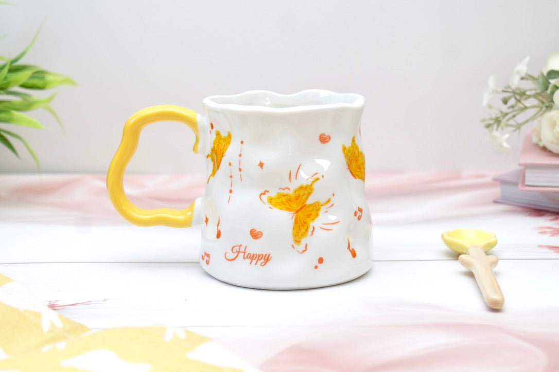 'Buttercup' Ceramic Coffee Mug, Yellow