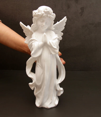 Praying Angel Statue Large - Off White, 30cm