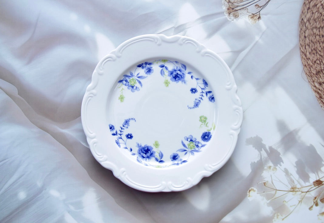'Astrid' Ceramic Dessert Plate, Blue
