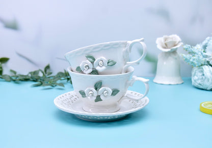 'Anastasia' Ceramic Cup n Saucer, Set of 1