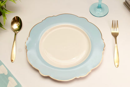 'Alice' Ceramic Dinner plate - Aqua