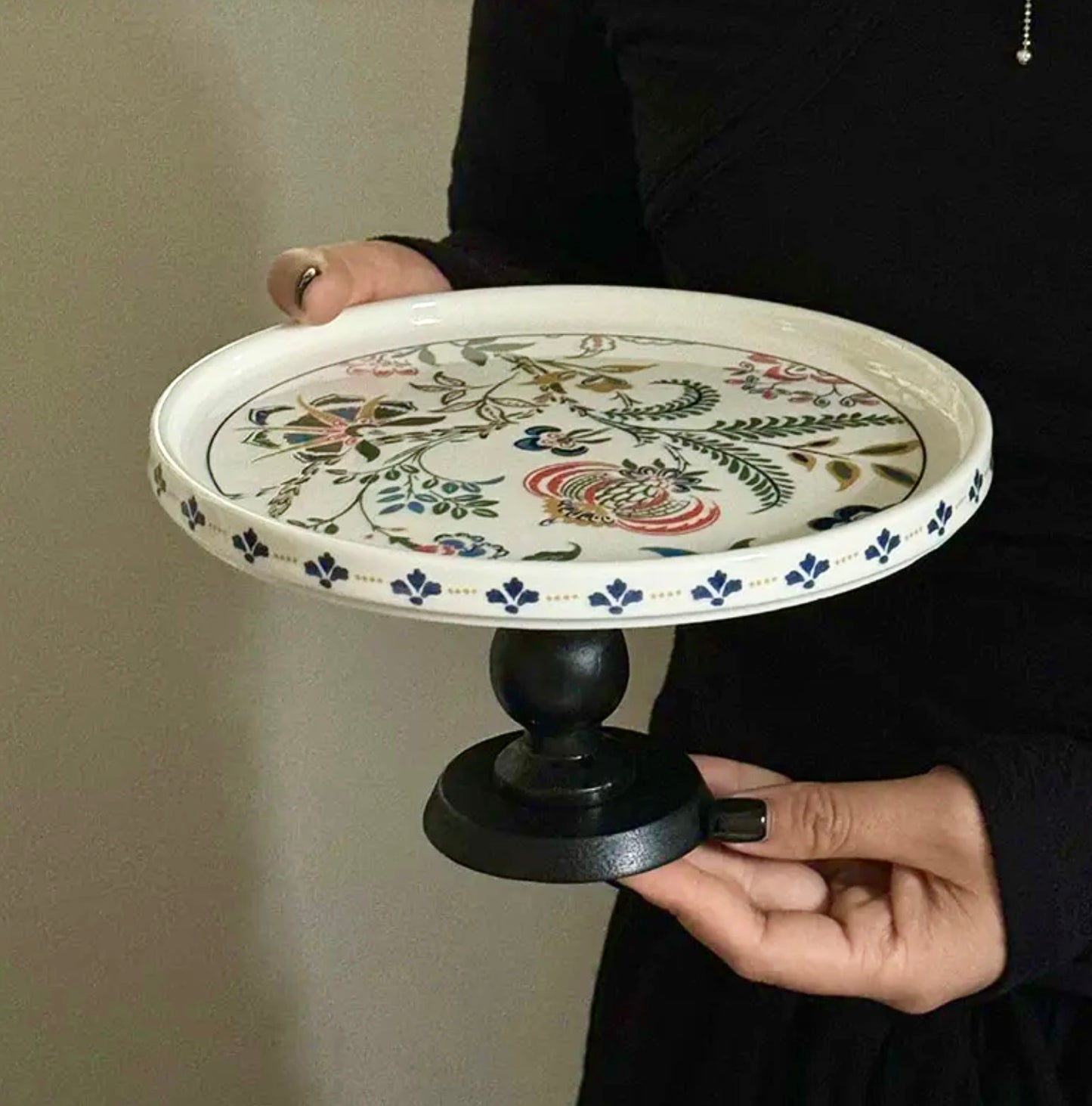 'Meadows' Ceramic Cake Stand, Small