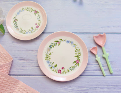 'Blossom' Pink Dessert Plates, Set of 2