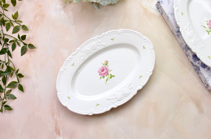 'Primrose' Ceramic Oval Platter, 12 Inches