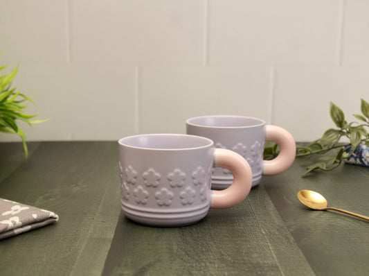 'Dawn' Ceramic Coffee Mug - Lilac