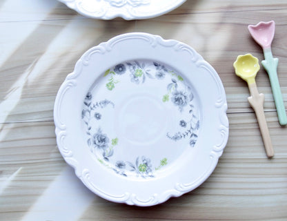 'Astrid' Ceramic Dessert Plate, Grey