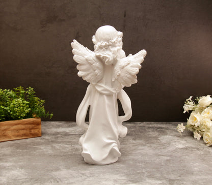 Praying Angel Statue Large - White, 30cm