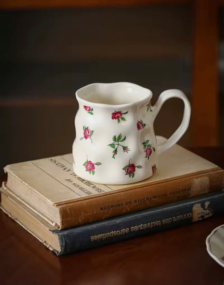 'Bellarose' Red Roses Ceramic Coffee Mug | Ruby Rose