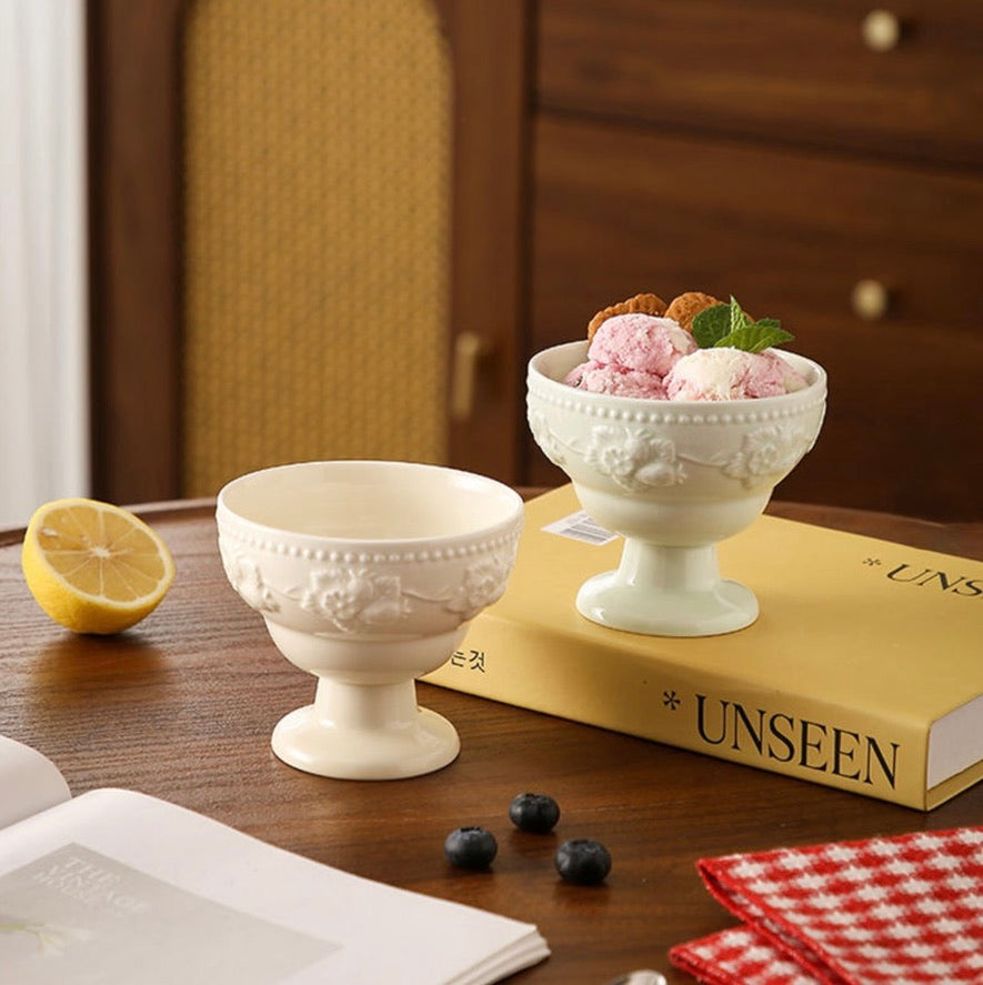 'Bridget' Ceramic Pastel Ice Cream Bowls | Set of 3