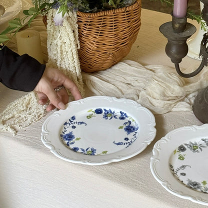 'Astrid' Ceramic Dessert Plate, Blue