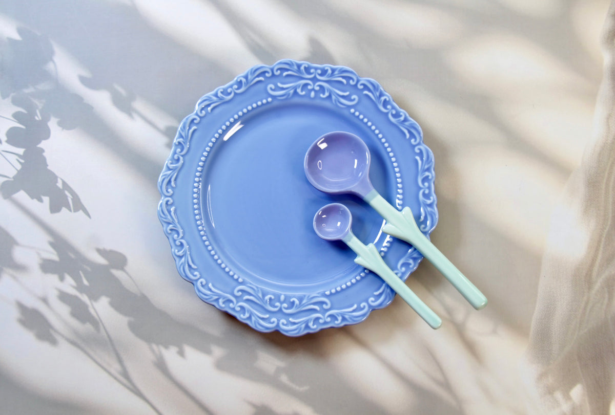 'Mirabelle' Blue Ceramic Dessert Plate, 21 cm