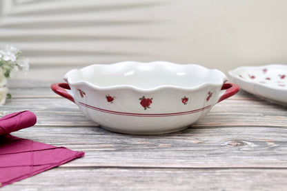 'Ruby Heritage' Ceramic Bowl | 7.5 Inch | Large