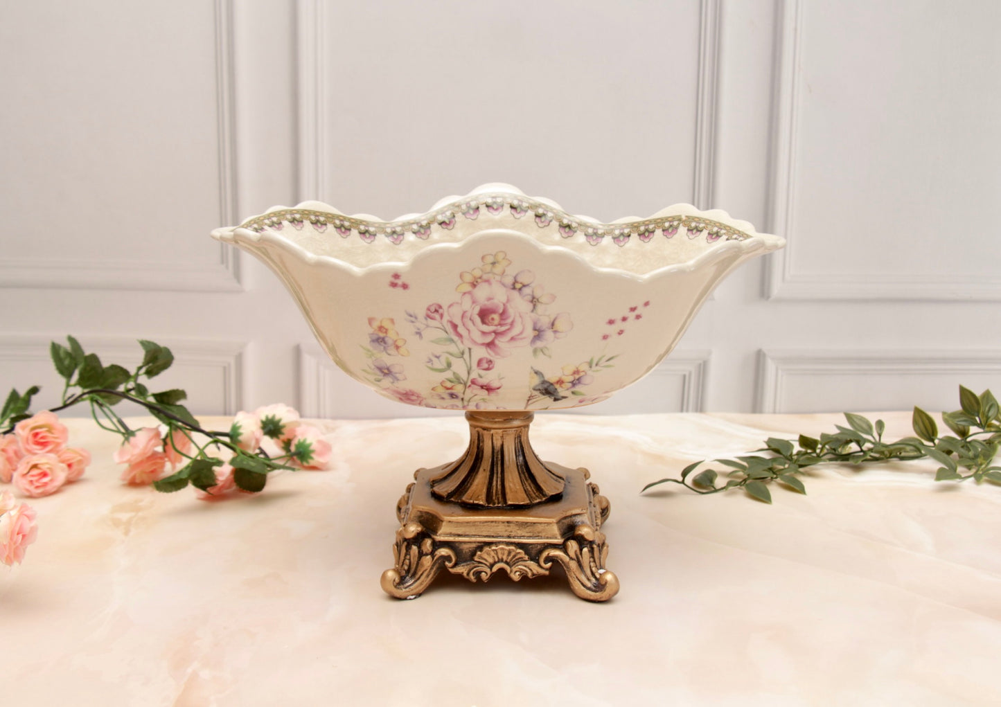 'Celestial Rose' Victorian Decorative Bowl