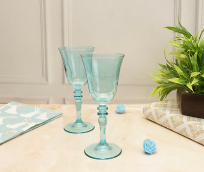 'Sapphire' Pristine Blue Glasses - Set of 2