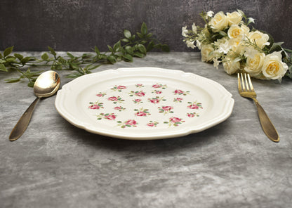 'Roses' Ceramic Dinner Plate