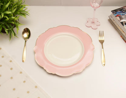 'Alice' Ceramic Dinner plate - Pink