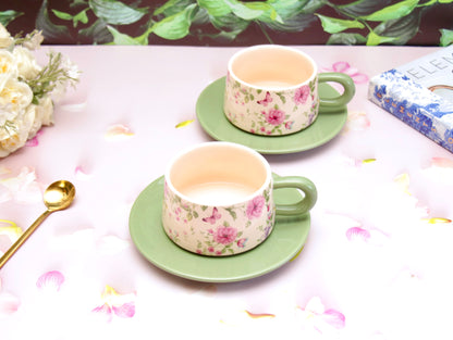 'Meadows' Ceramic Cup & Saucer Set Of 1