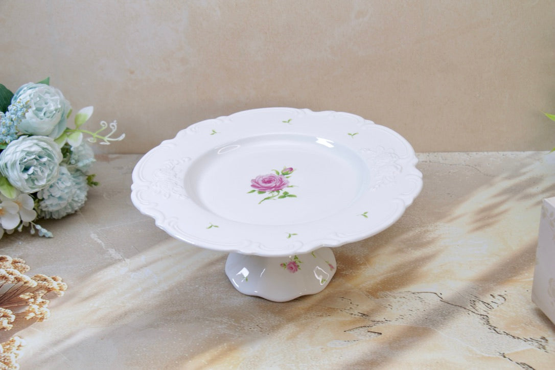 'Primrose' Ceramic Cake Stand, 10 Inches