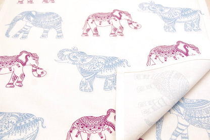 'Tribal Elephant' Printed Kitchen Towels, Set of 2