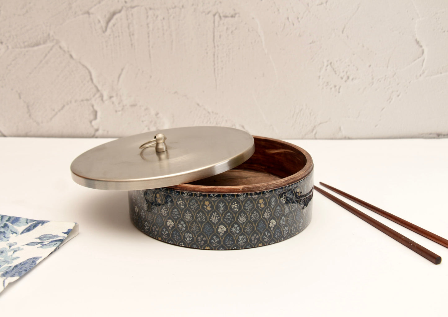 'Ikat' Wooden Roti Box