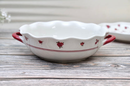 'Ruby Heritage' Ceramic Bowl | 7.5 Inch | Large
