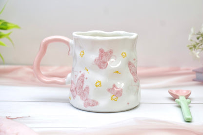 'Buttercup' Ceramic Coffee Mug, Pink