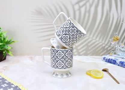 'Moroccan' Ceramic Coffee Mug, Grey
