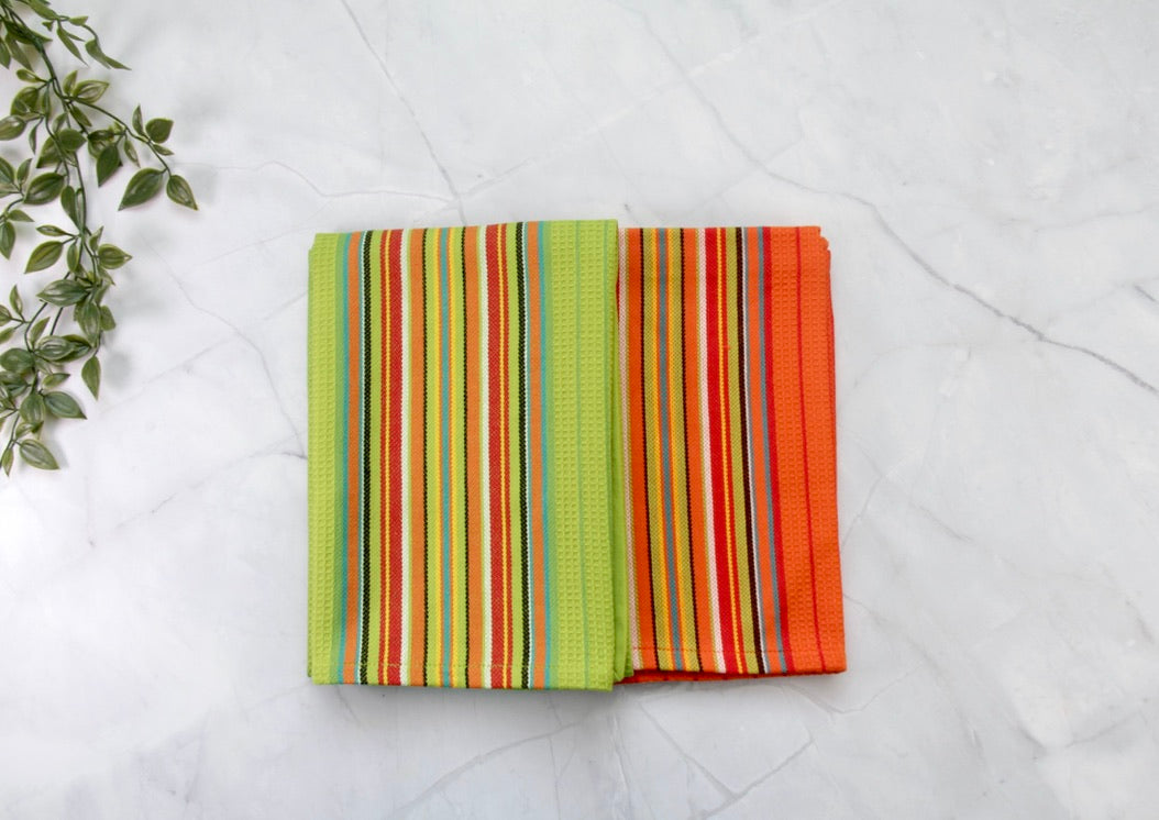 'Striped' Kitchen Towels, Set of 2