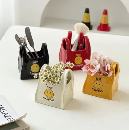 Quirky Ceramic Bowl | Organiser, Black