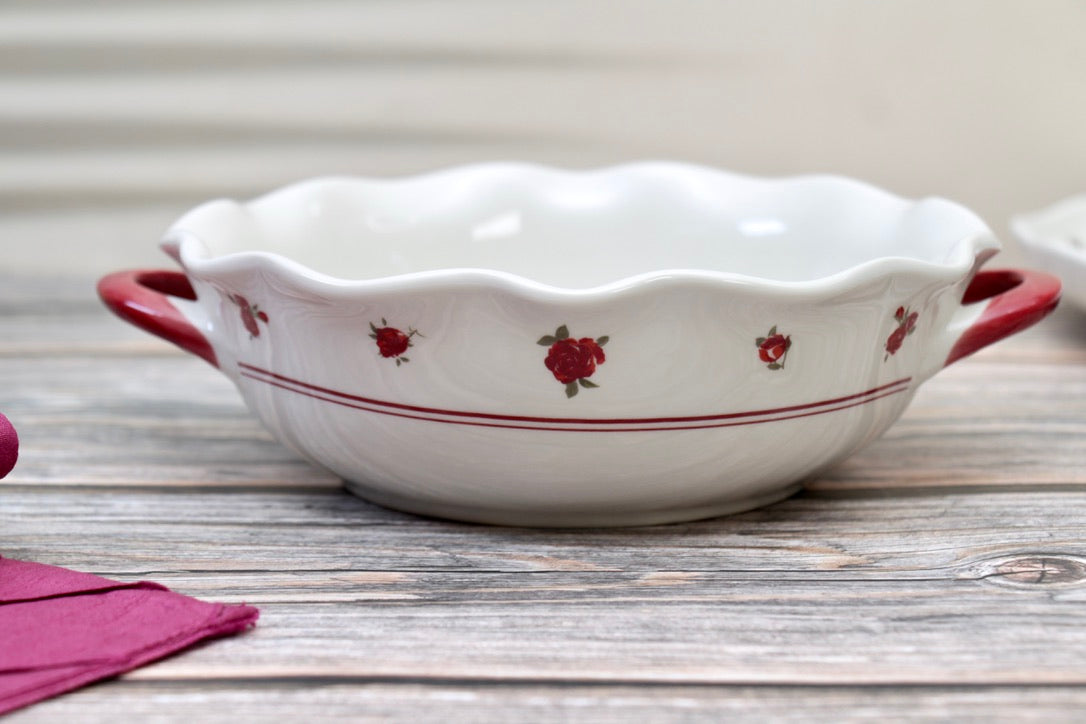 'Ruby Heritage' Ceramic Bowl | 7.5 Inch | Large