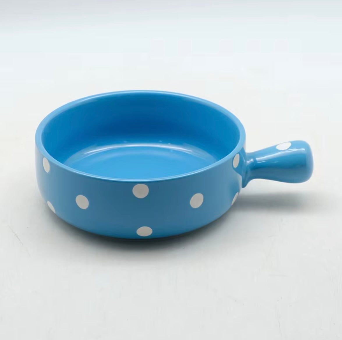 'Poppy' Blue Polka Dot Bowl, 600ml