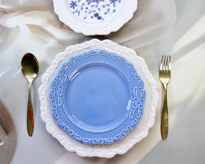 'Mirabelle' Blue Ceramic Dessert Plate, 21 cm
