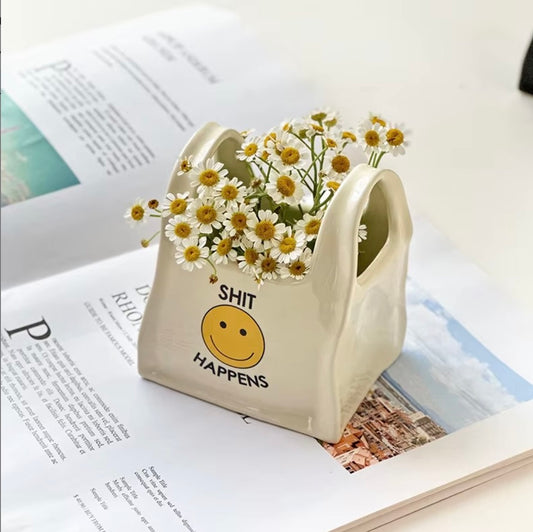 Quirky Ceramic Bowl | Organiser, White