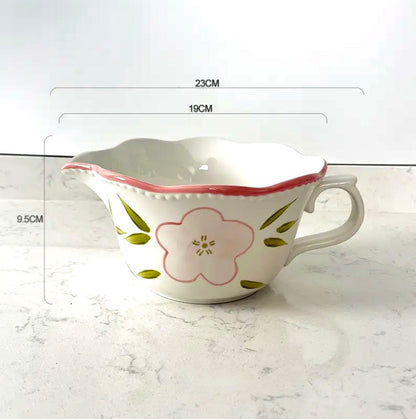 'Mabel' Ceramic Mixing Bowl, Pink