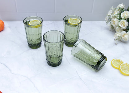 'Brooklyn' Glass Tumblers, Set Of 4 - Green