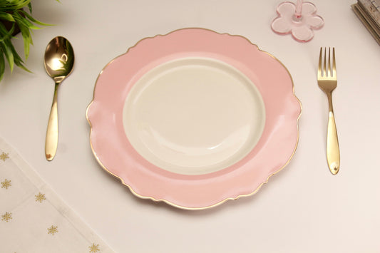 'Alice' Ceramic Dinner plate - Pink