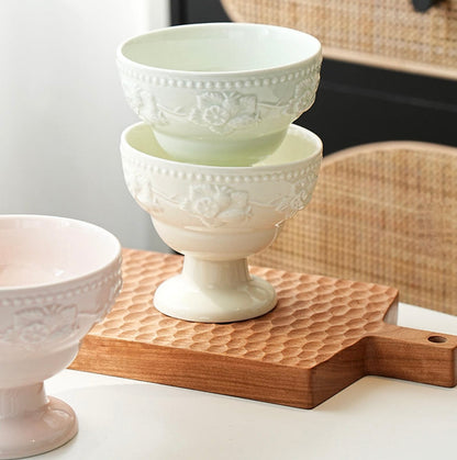 'Bridget' Ceramic Pastel Ice Cream Bowls | Set of 3