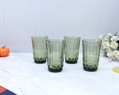 'Brooklyn' Glass Tumblers, Set Of 4 - Green