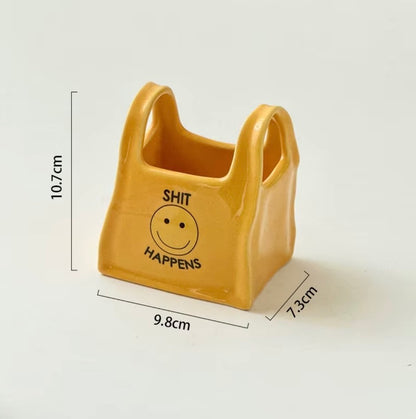 Quirky Ceramic Bowl | Organiser, Yellow
