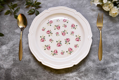 'Roses' Ceramic Dinner Plate