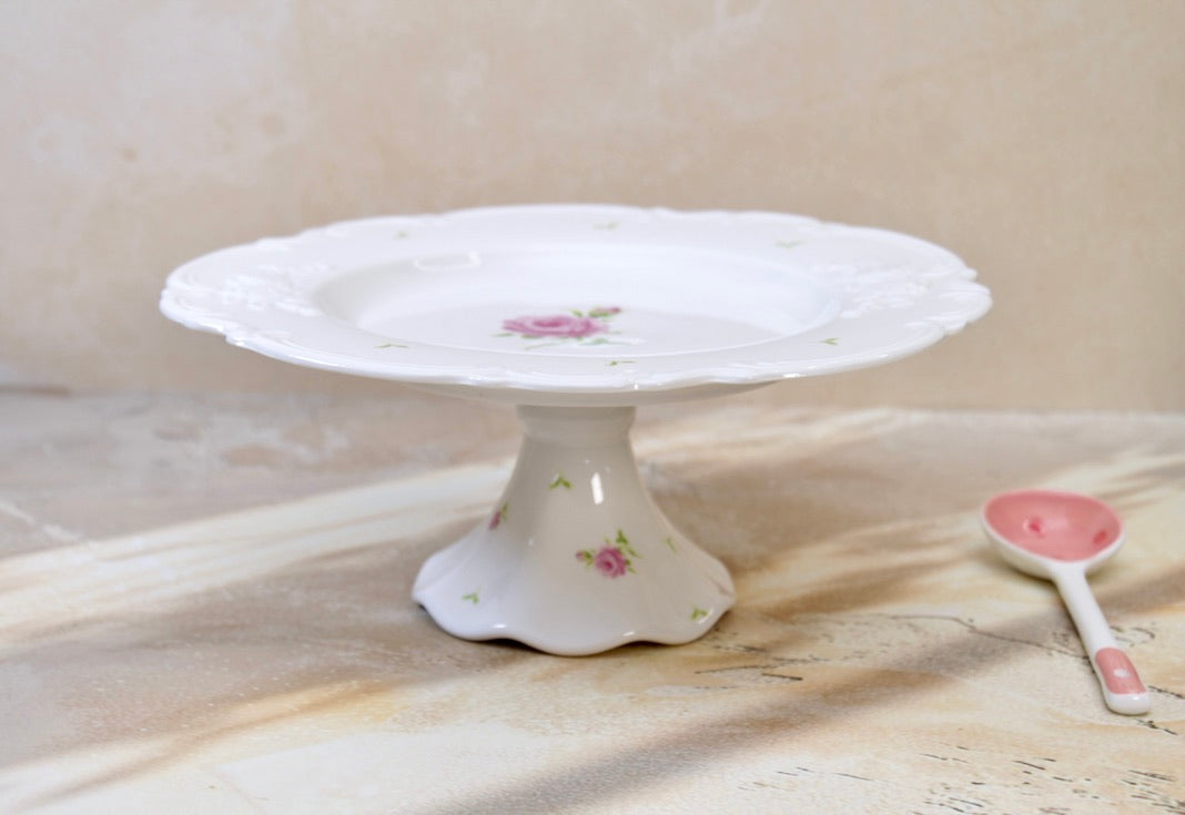 'Primrose' Ceramic Cake Stand, 10 Inches