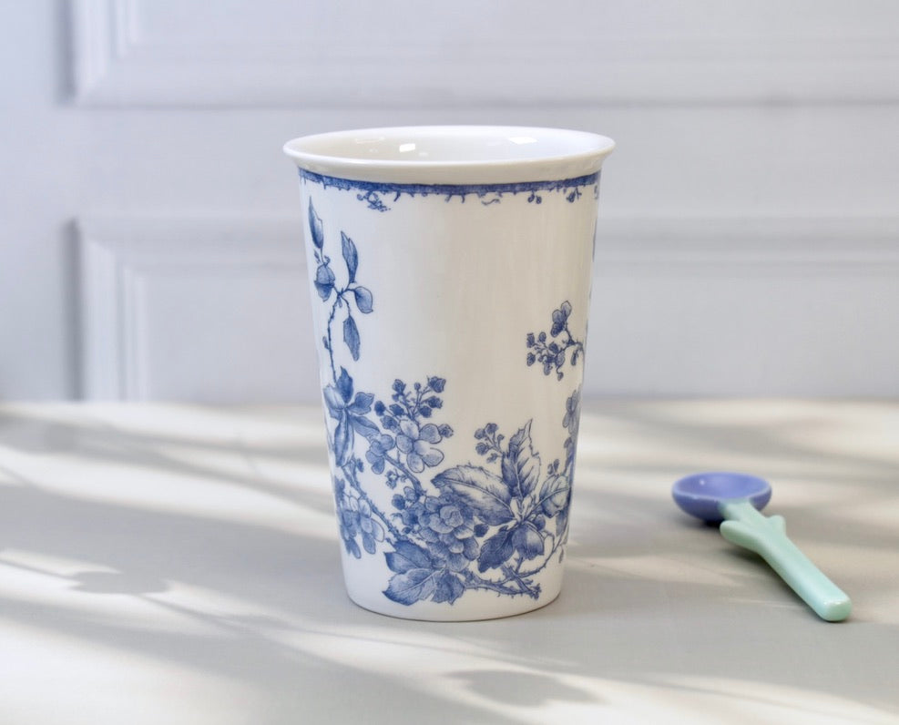 'Maison Bleu' Porcelain Tumbler | Cup | Blue | Set of 2
