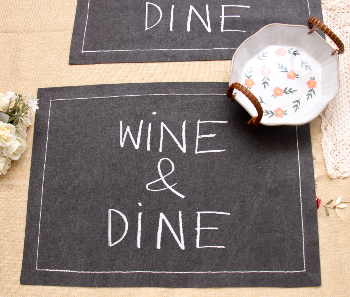 'Wine & Dine' Placemats - Set of 2