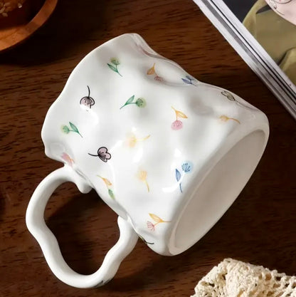 'Florence' Ceramic Coffee Mug, White