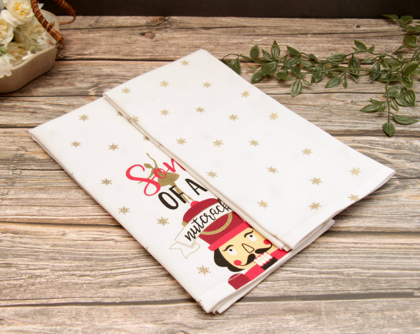 'Son of a Nutcracker' Printed Kitchen Towels, Set of 2