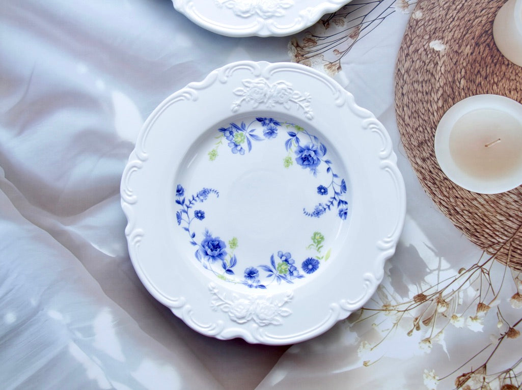 'Astrid' Ceramic Dinner Plate, Blue